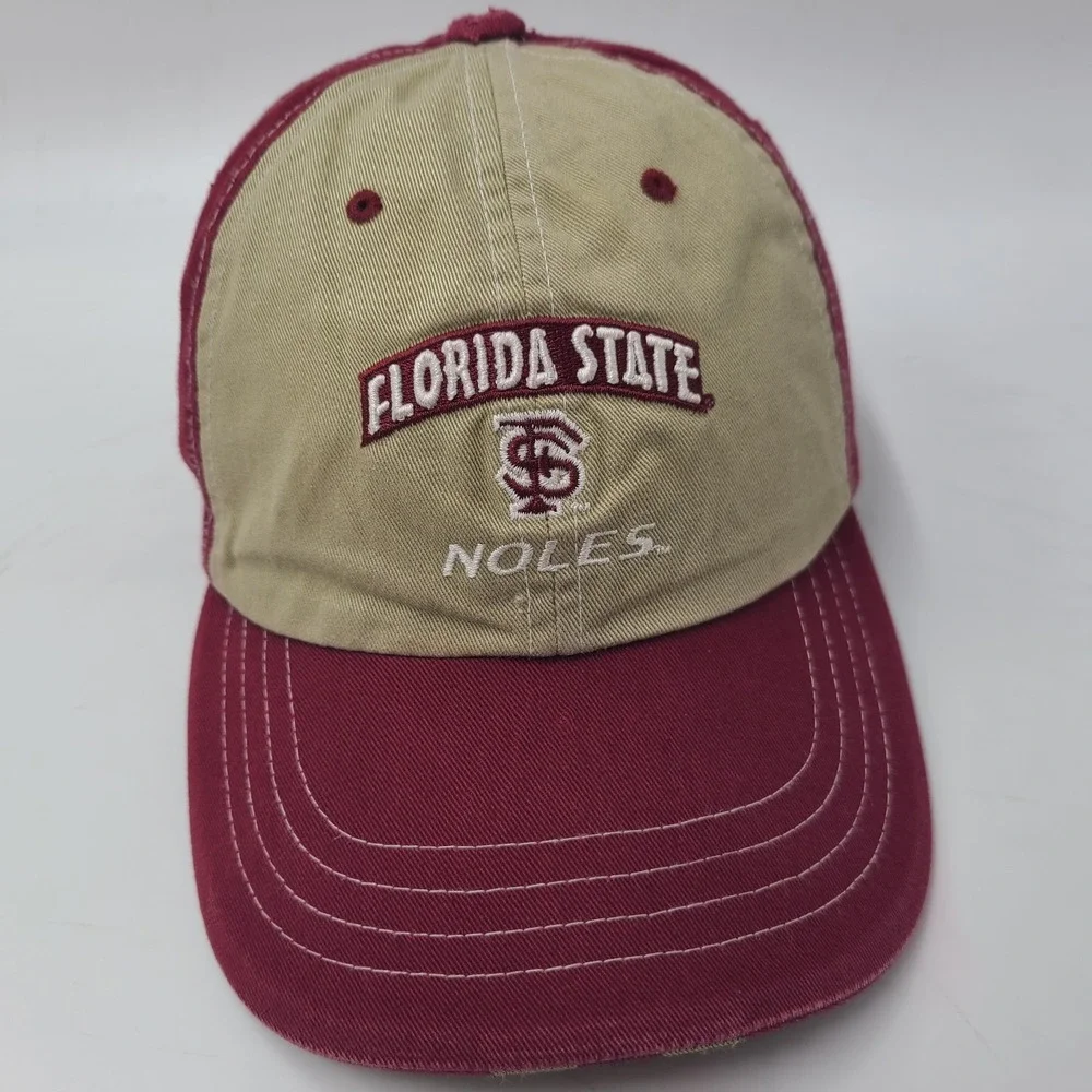Florida State Seminoles Hat Adjustable (Fits‎ Small) Zephyr FSU Beige Red NCAA